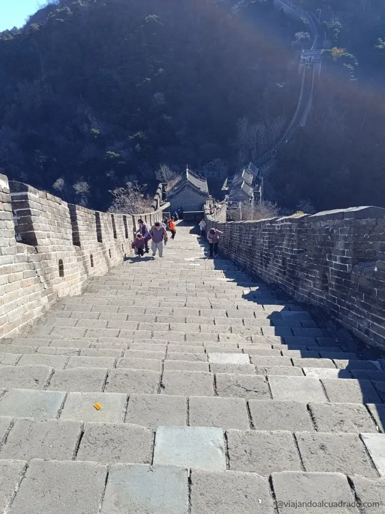 Cuesta del Héroe de la Muralla China en Mutianyu - Viajando al Cuadrado