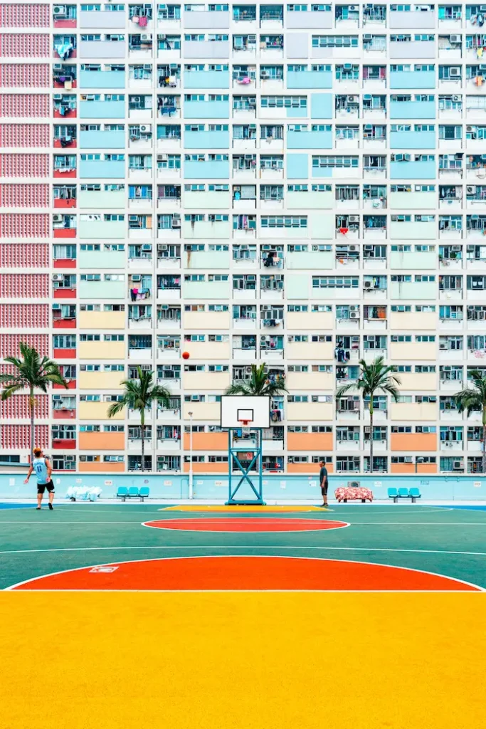 Icónica imagen de Choi Hung Estate en Hong Kong