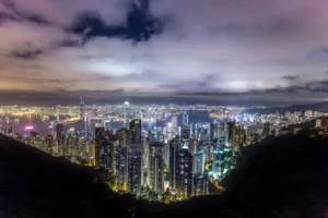 Skyline de Hong Kong por la noche - Viajando al Cuadrado