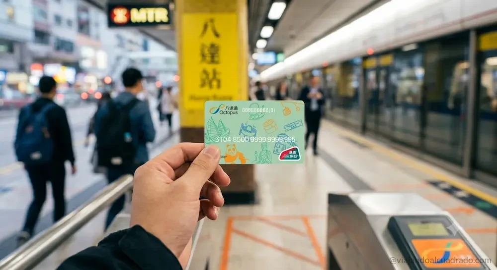 Imagen generada de una tarjeta Octopus en Hong Kong - Viajando Al Cuadrado