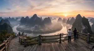 Amanecer en Xianggongshan - Viajando al Cuadrado